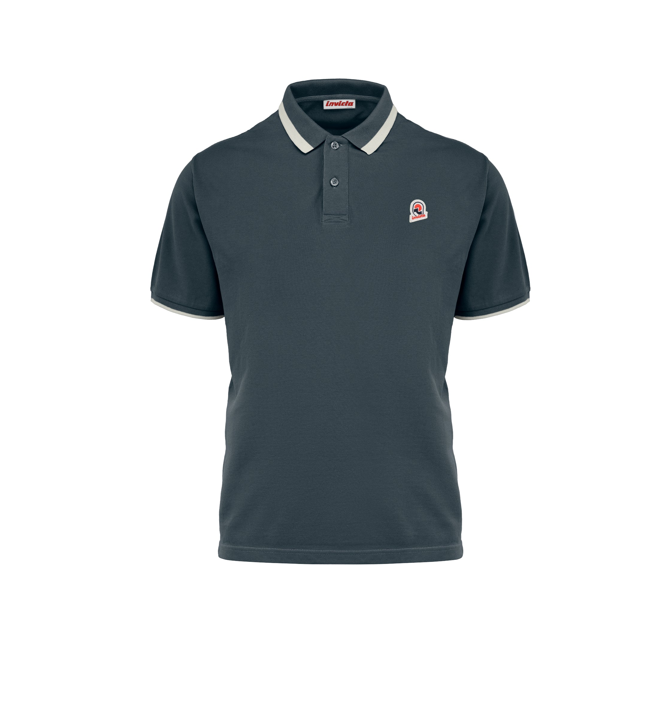 Polo da uomo in cotone piqué con bordi a contrasto