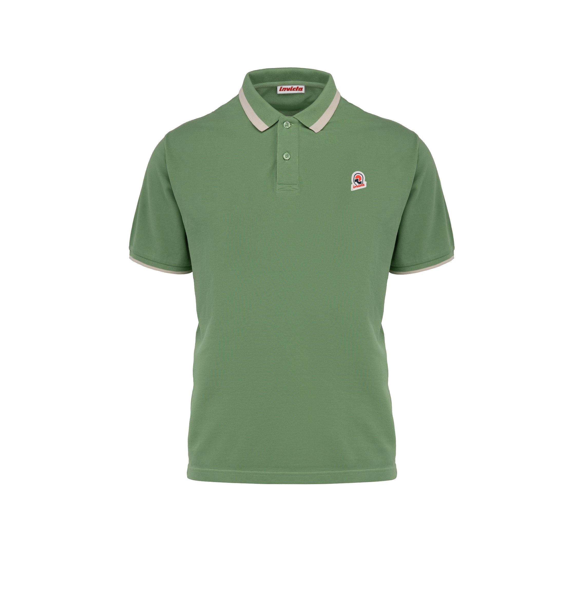 Polo da uomo in cotone piqué con bordi a contrasto