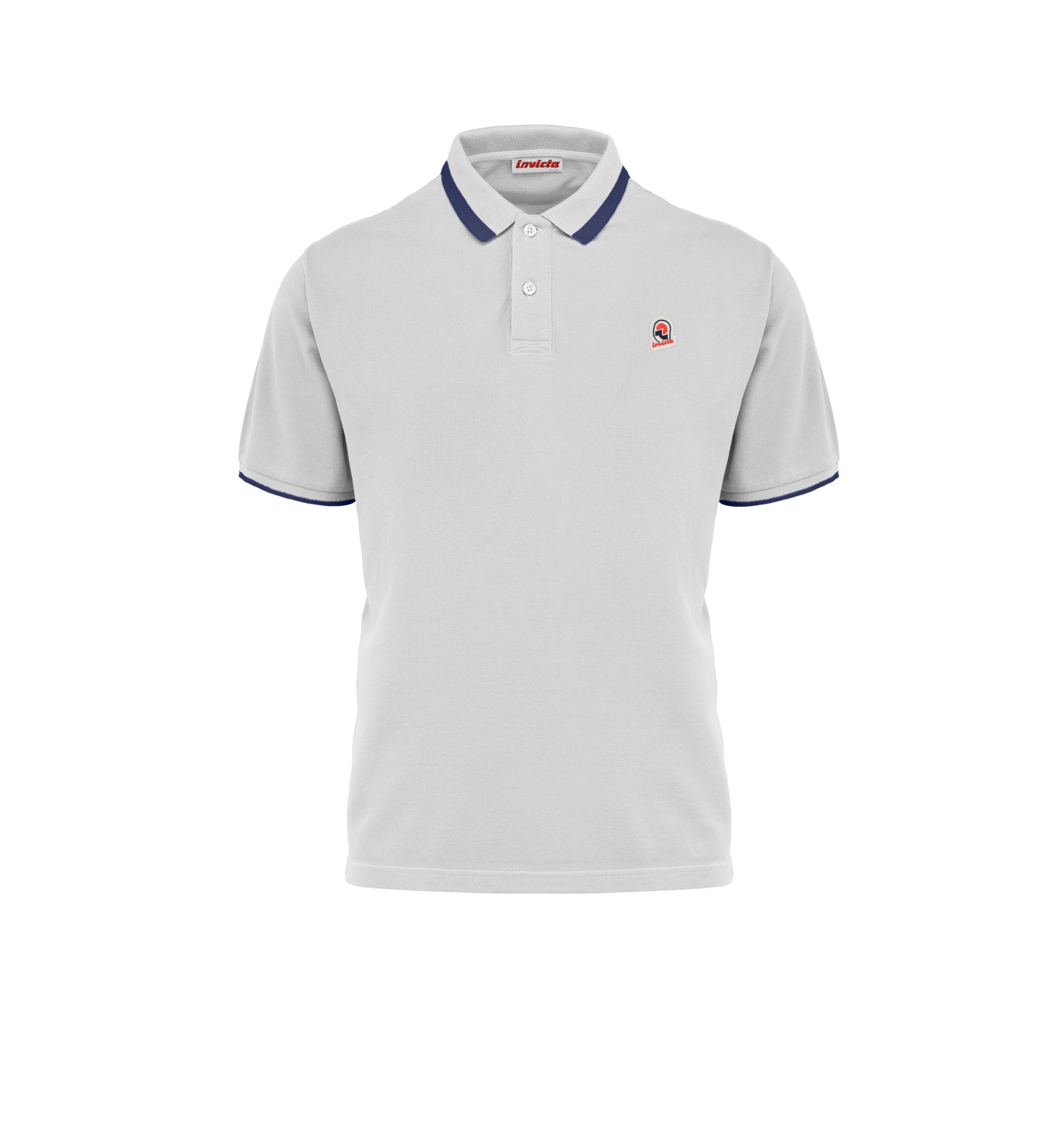 Polo da uomo in cotone piqué con bordi a contrasto